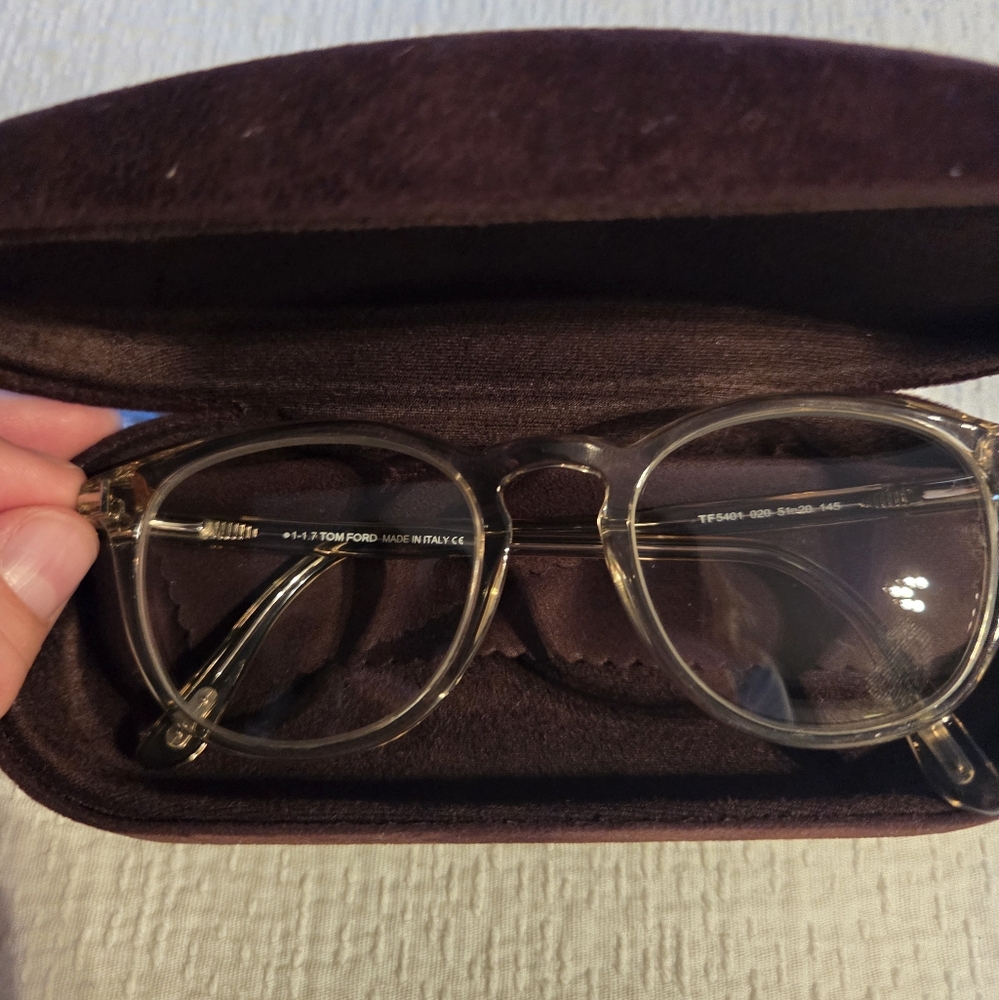 Tom Ford Round Clear Frame Glasses